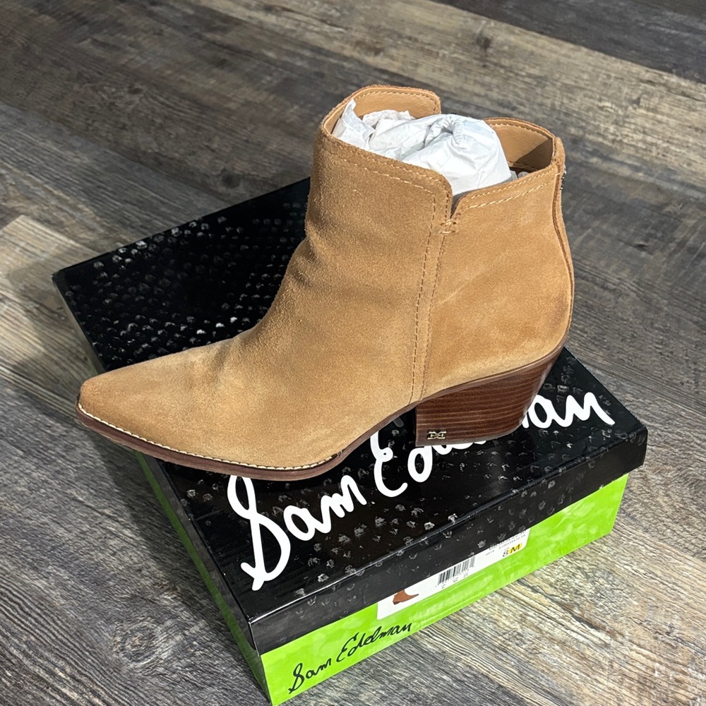 Sam Edelman Brown Suede Ankle Booties